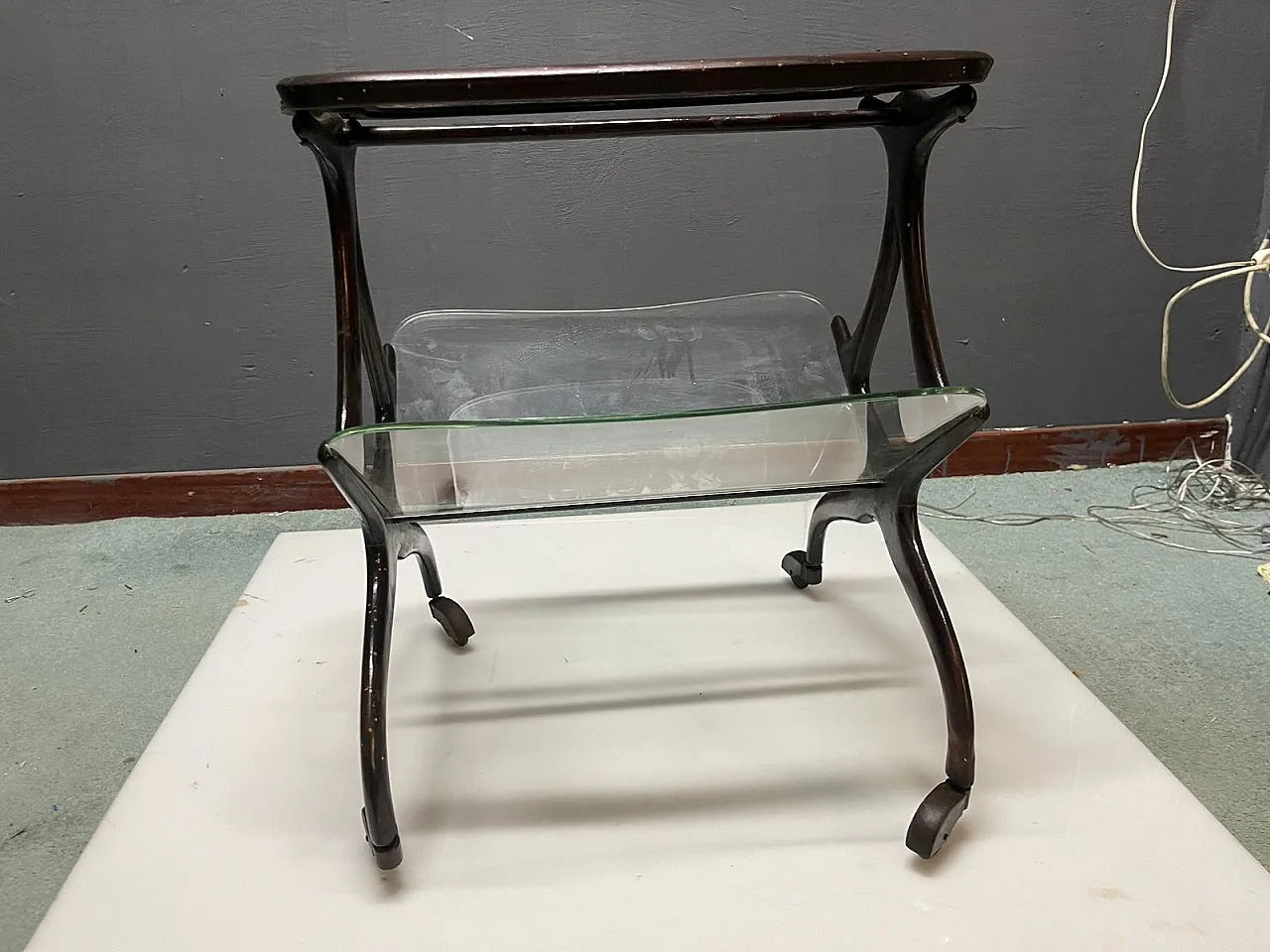 Portariviste con rotelle di Cesare Lacca per Cassina, anni '50 18