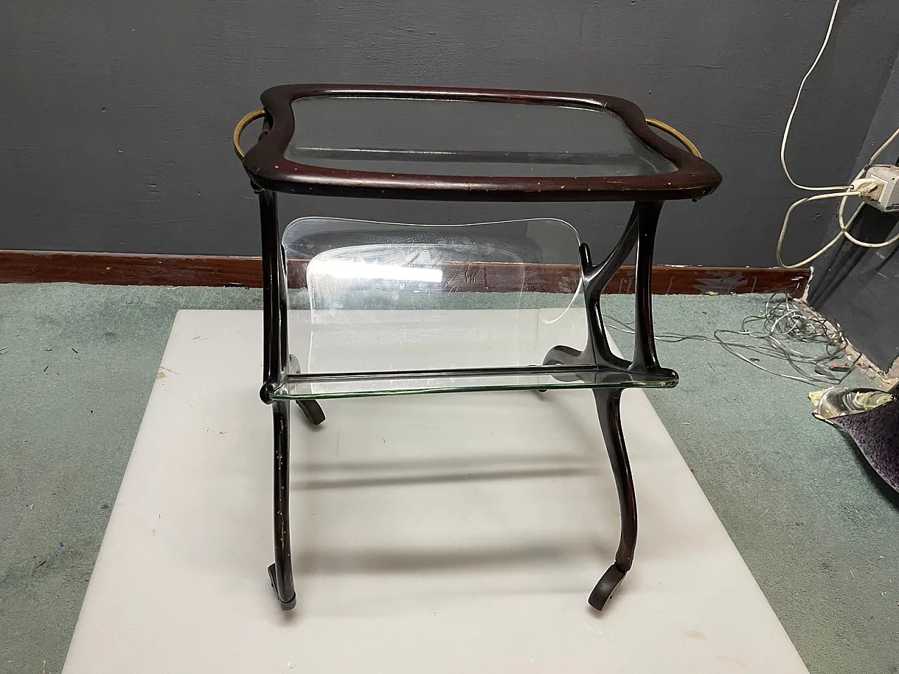 Portariviste con rotelle di Cesare Lacca per Cassina, anni '50 19
