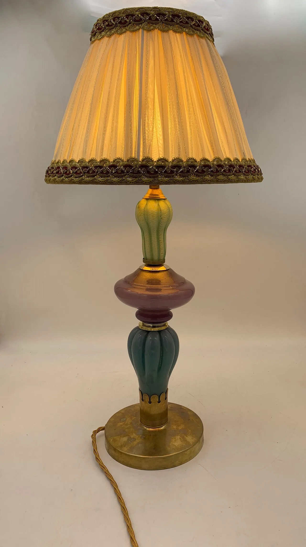 Lampada da tavolo in vetro stile classico, anni '60 1