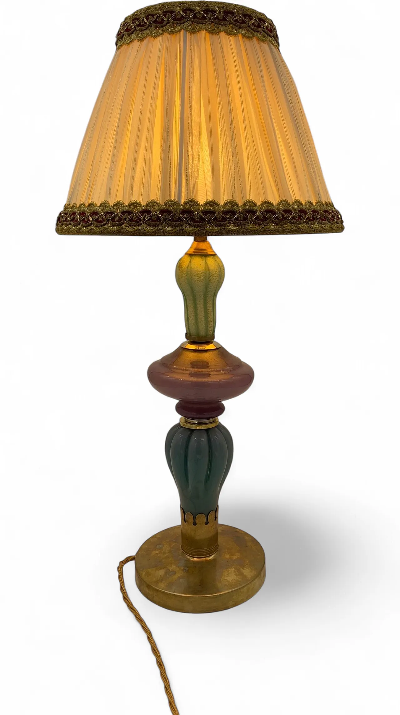 Lampada da tavolo in vetro stile classico, anni '60 7