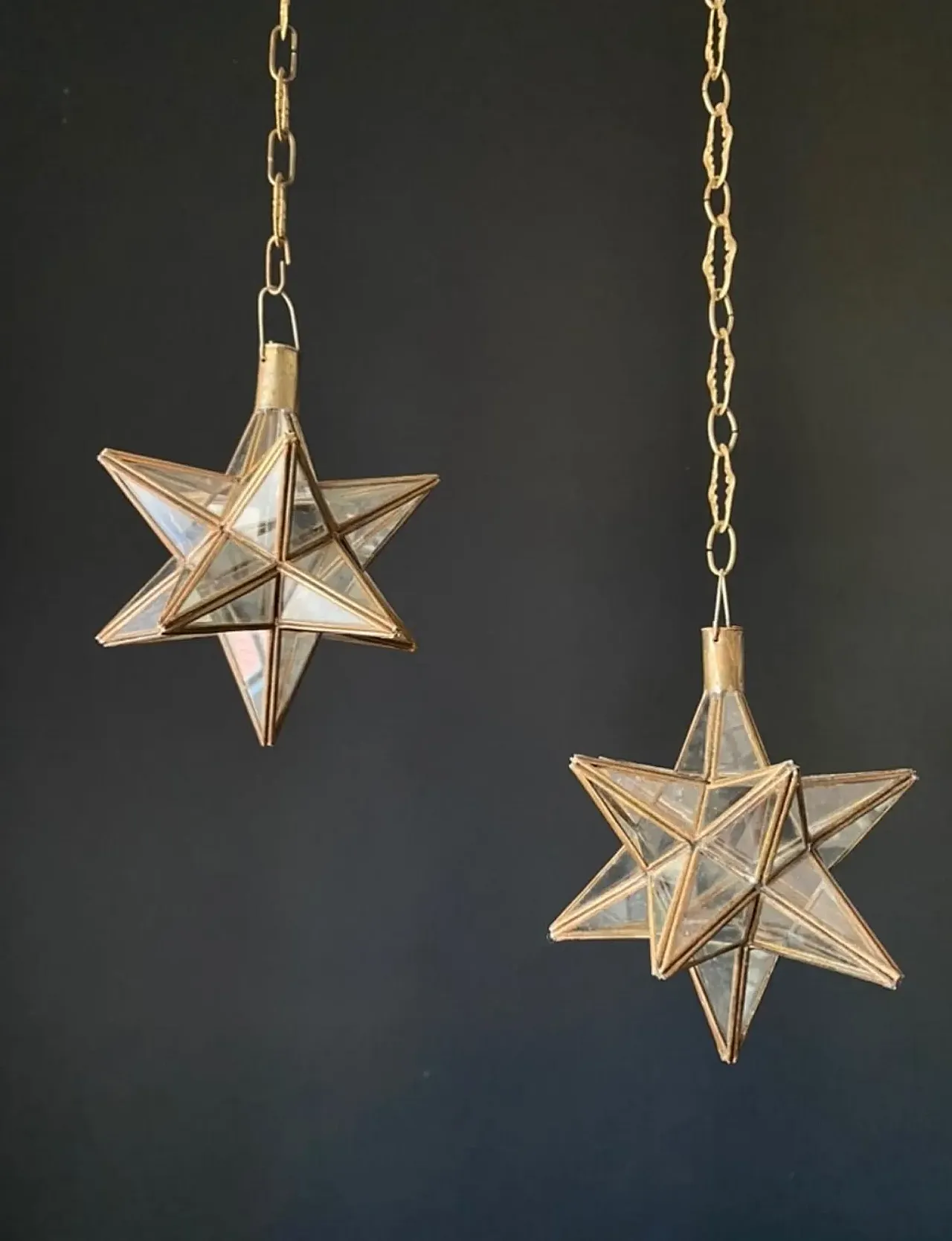 Pair of star lights, 1960s 1