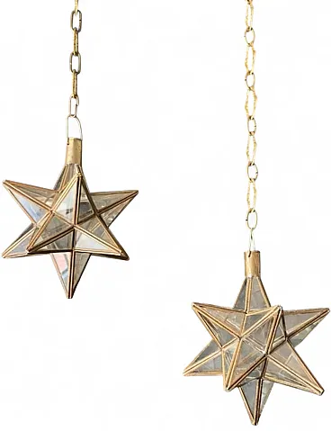 Pair of star lights, 1960s