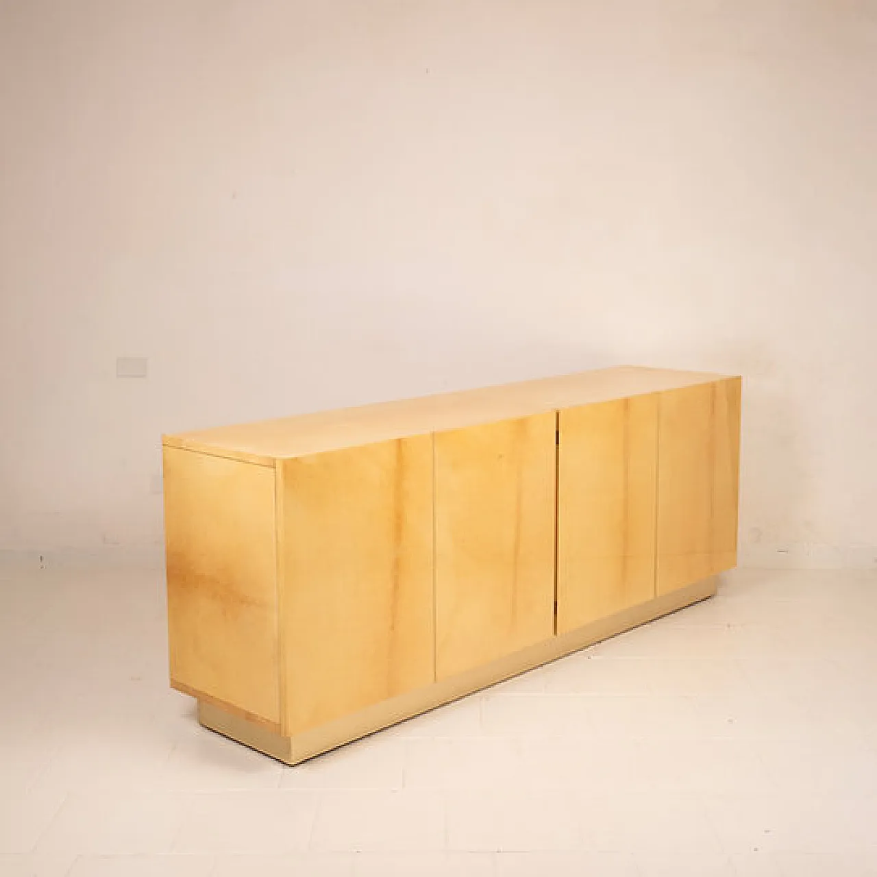 Giorgio Tura parchment and brass sideboard for Tura Milano, 1970s 1