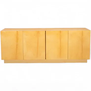 Giorgio Tura parchment and brass sideboard for Tura Milano, 1970s