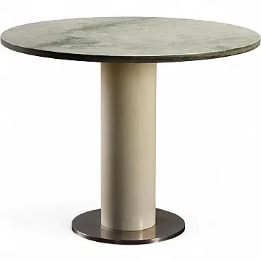 Modern table in marble and metal, late 20th century