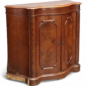 Umbertina sideboard in walnut and walnut root, 19th century