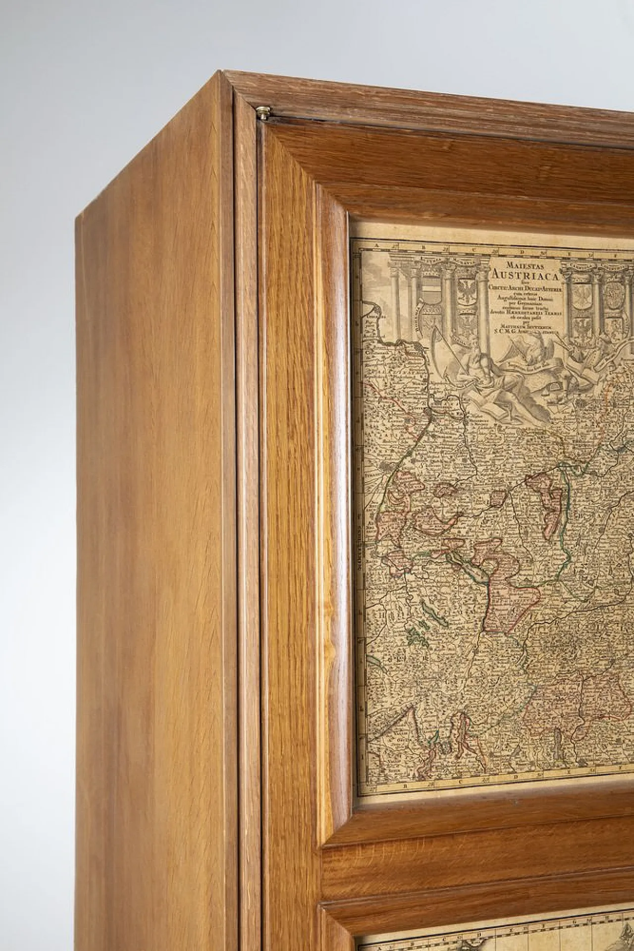 2-Door wardrobe with maps in the style of Maurizio Tempestini, 1940s 5
