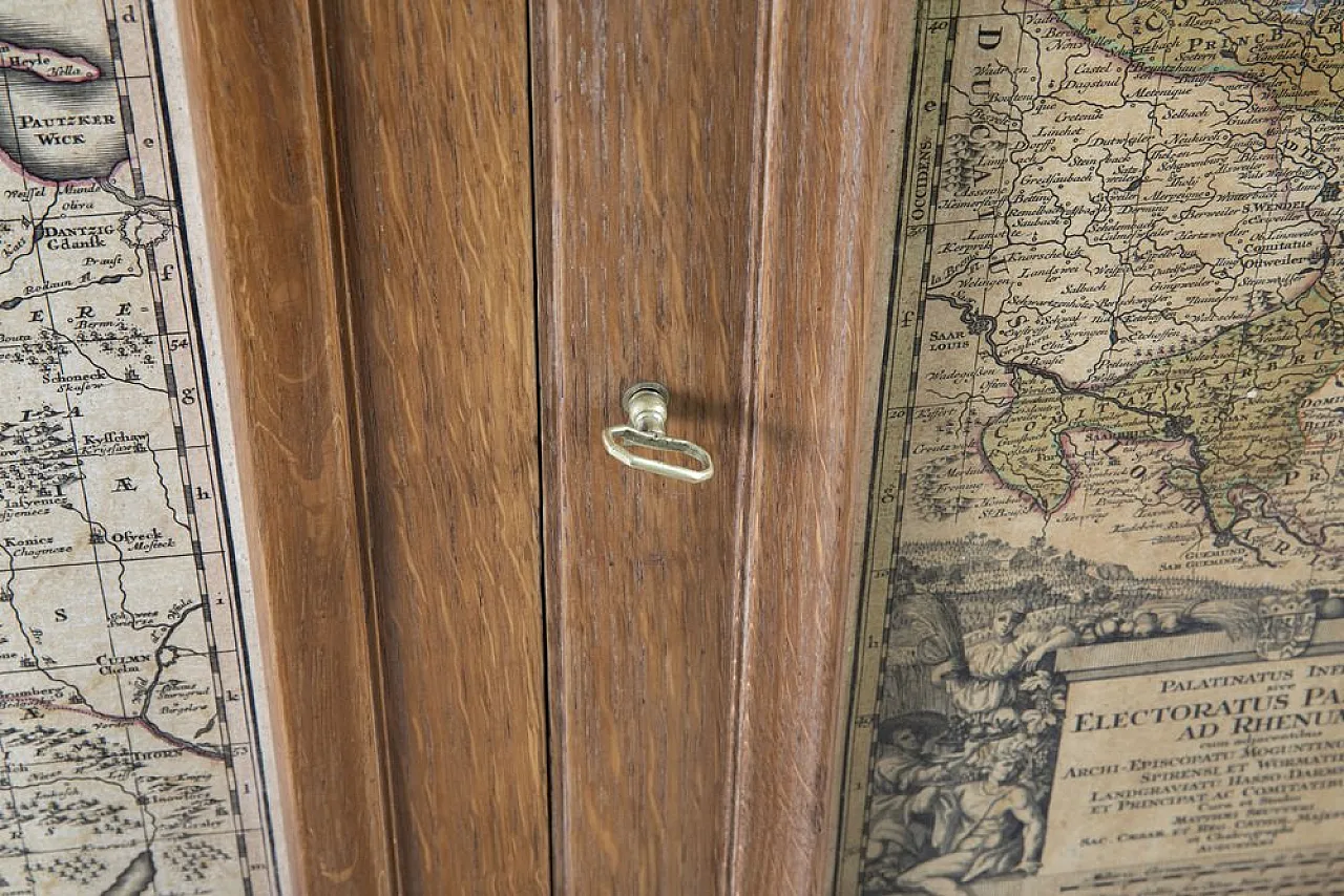 2-Door wardrobe with maps in the style of Maurizio Tempestini, 1940s 7