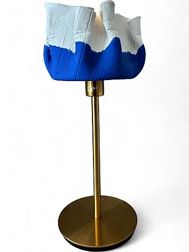 Light sculpture Materia 01 Cobalt, table lamp by A.Angoli, 2000s