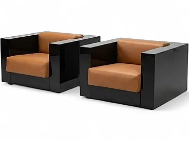 Coppia di poltrone Saratoga di Vignelli per Poltronova, anni '60