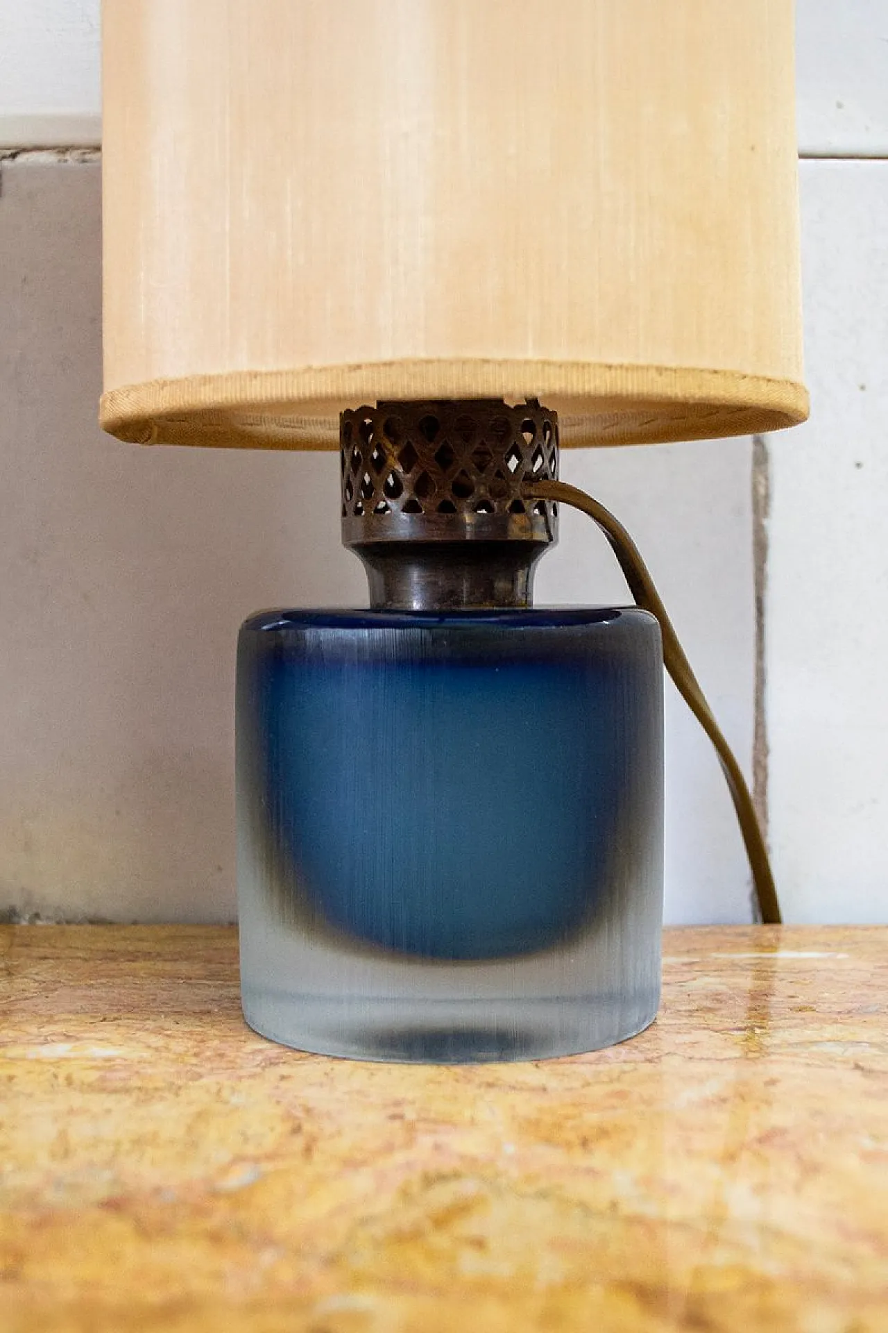 Pair of Inciso table lamp in Murano glass by Paolo Venini, 1960s 3