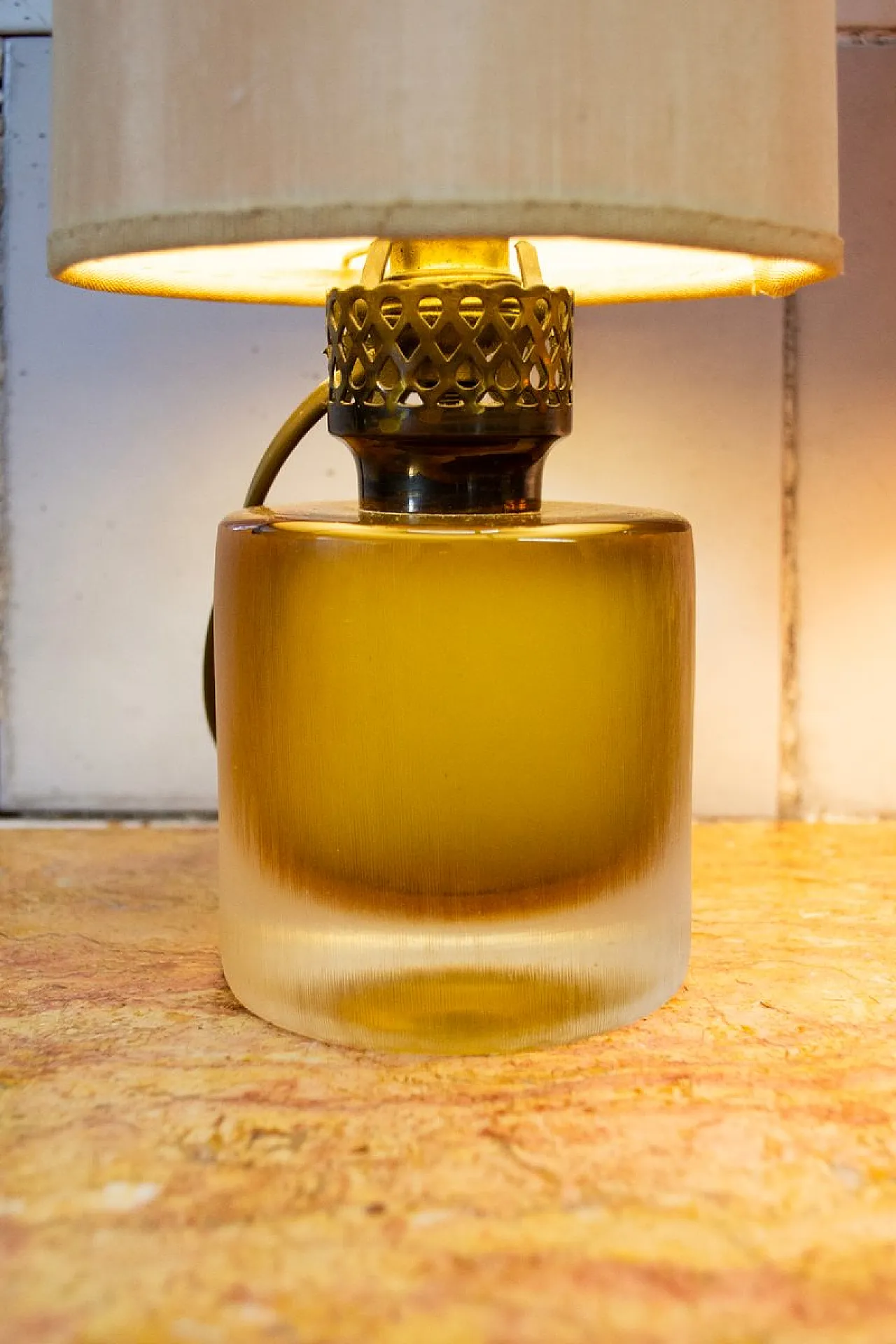 Pair of Inciso table lamp in Murano glass by Paolo Venini, 1960s 4