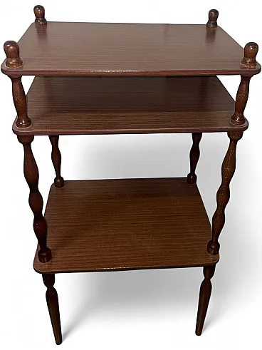 Etagere in legno con 3 piani, metà '900