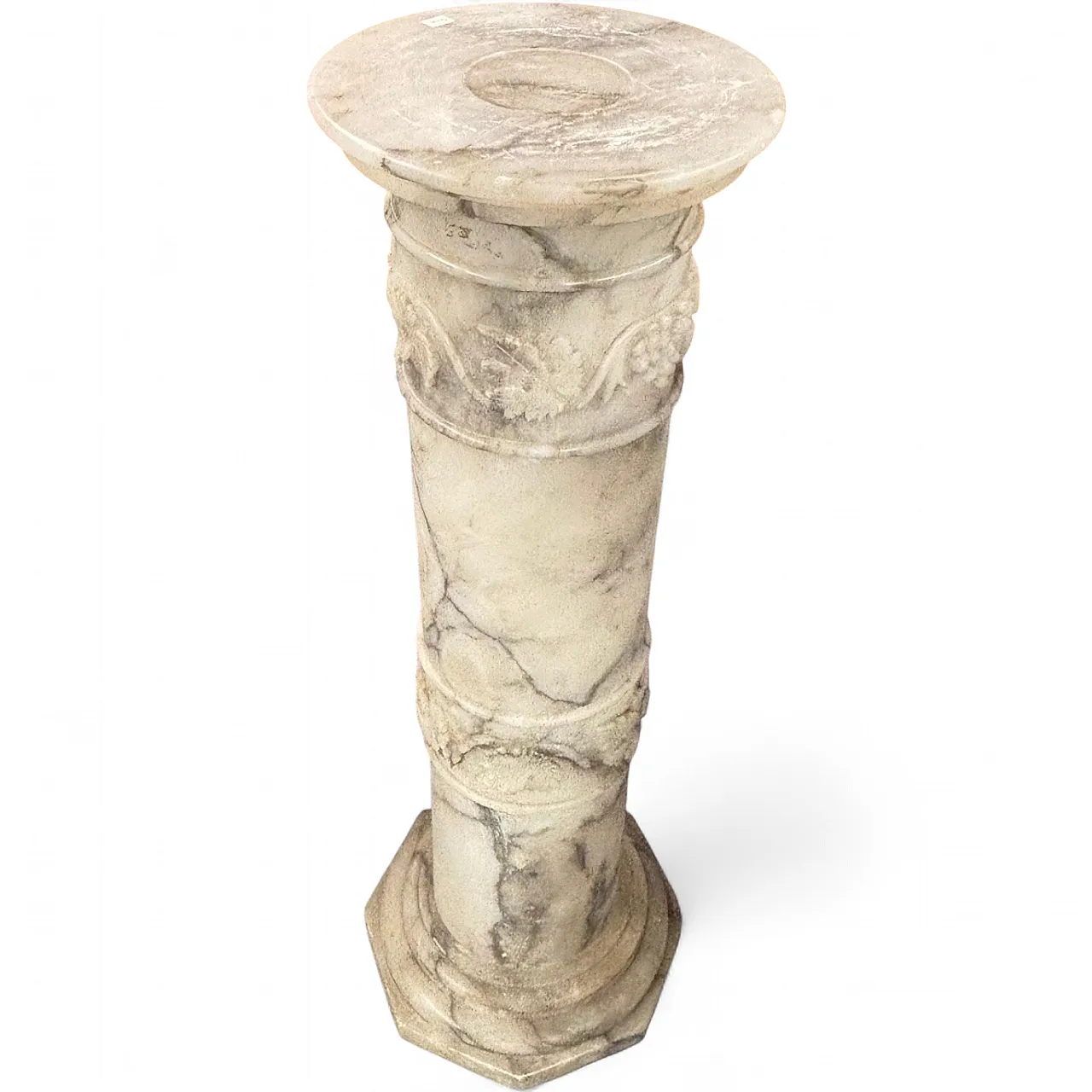 Art Nouveau alabaster lamp column, 1920s 13
