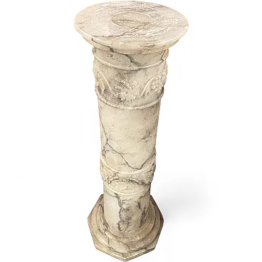 Art Nouveau alabaster lamp column, 1920s