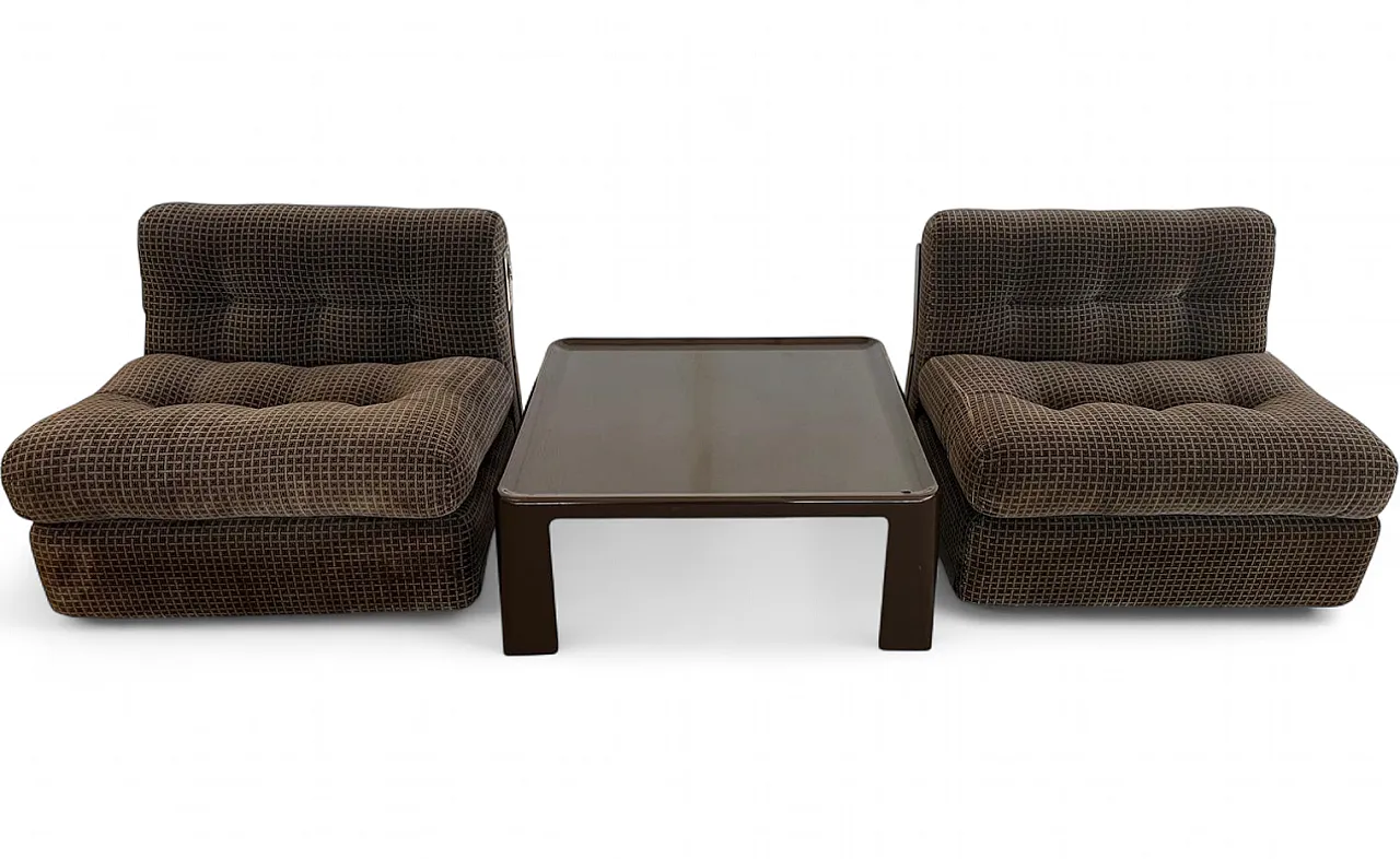 Set con poltrone Amanta di Mario Bellini per B&B Italia, anni '70 39