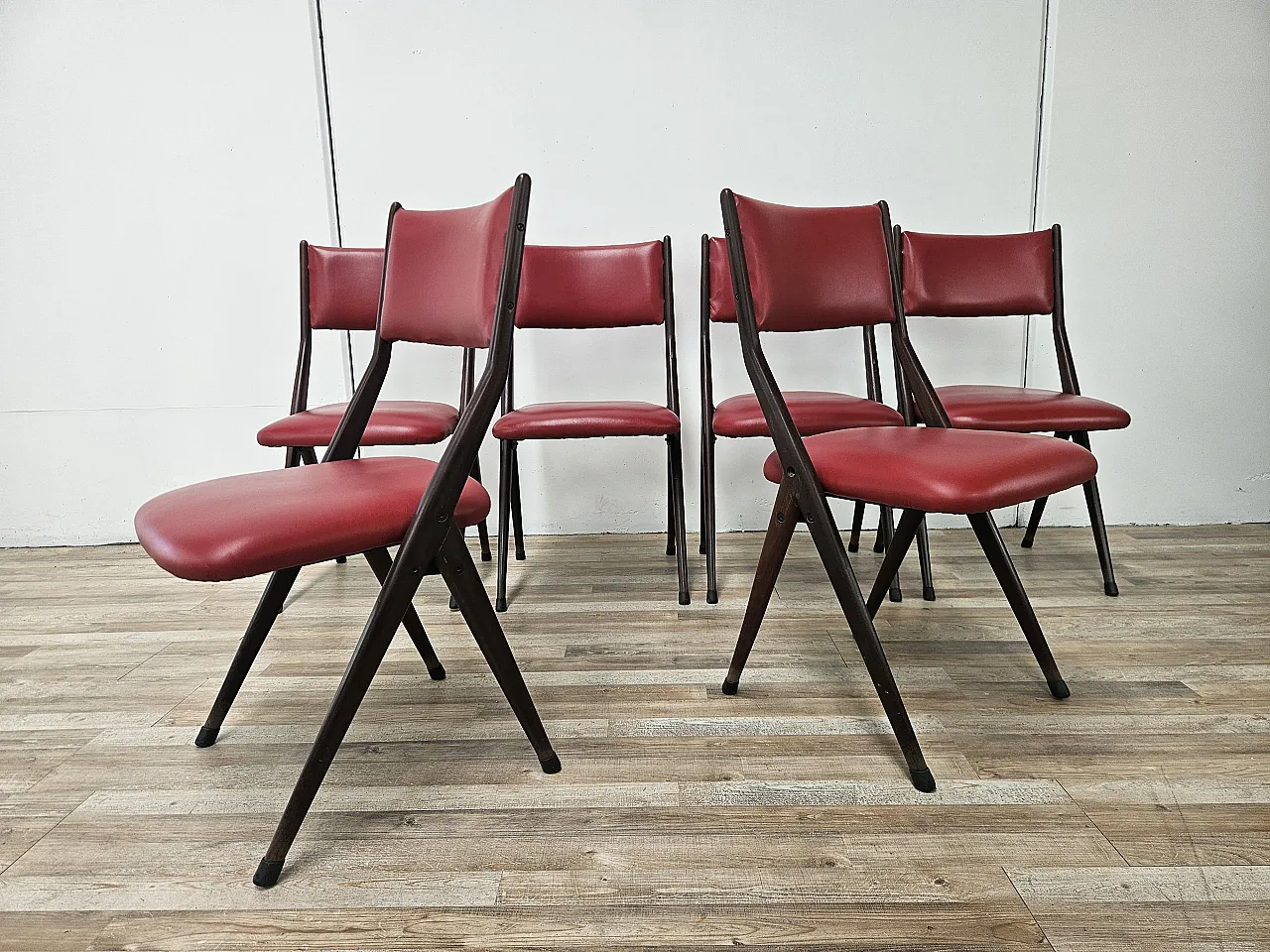 Six chairs by Gaetano and Alessandro Besana, 1960 1