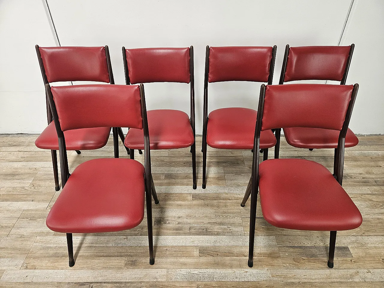 Six chairs by Gaetano and Alessandro Besana, 1960 5