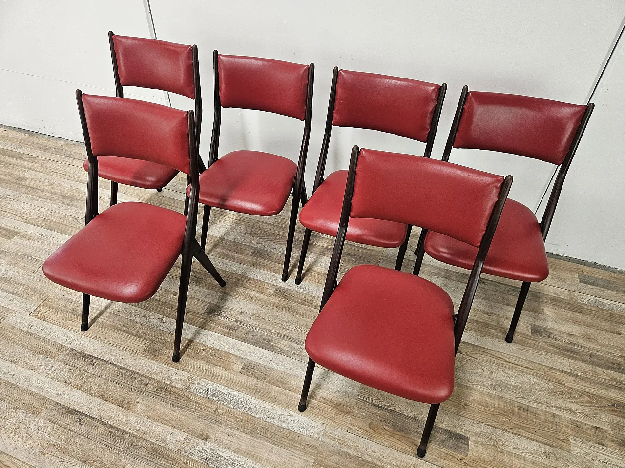 Six chairs by Gaetano and Alessandro Besana, 1960 6