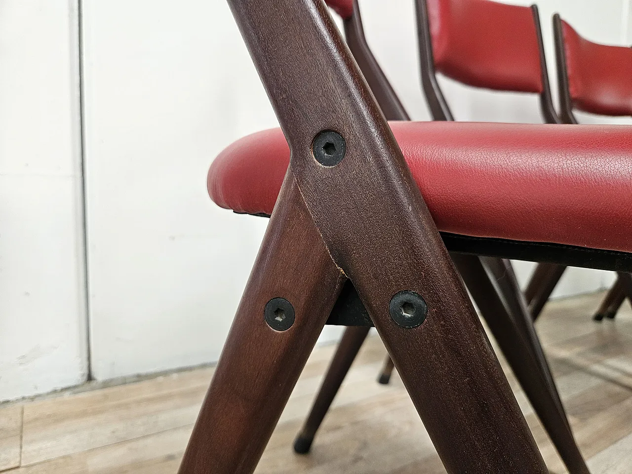 Six chairs by Gaetano and Alessandro Besana, 1960 11