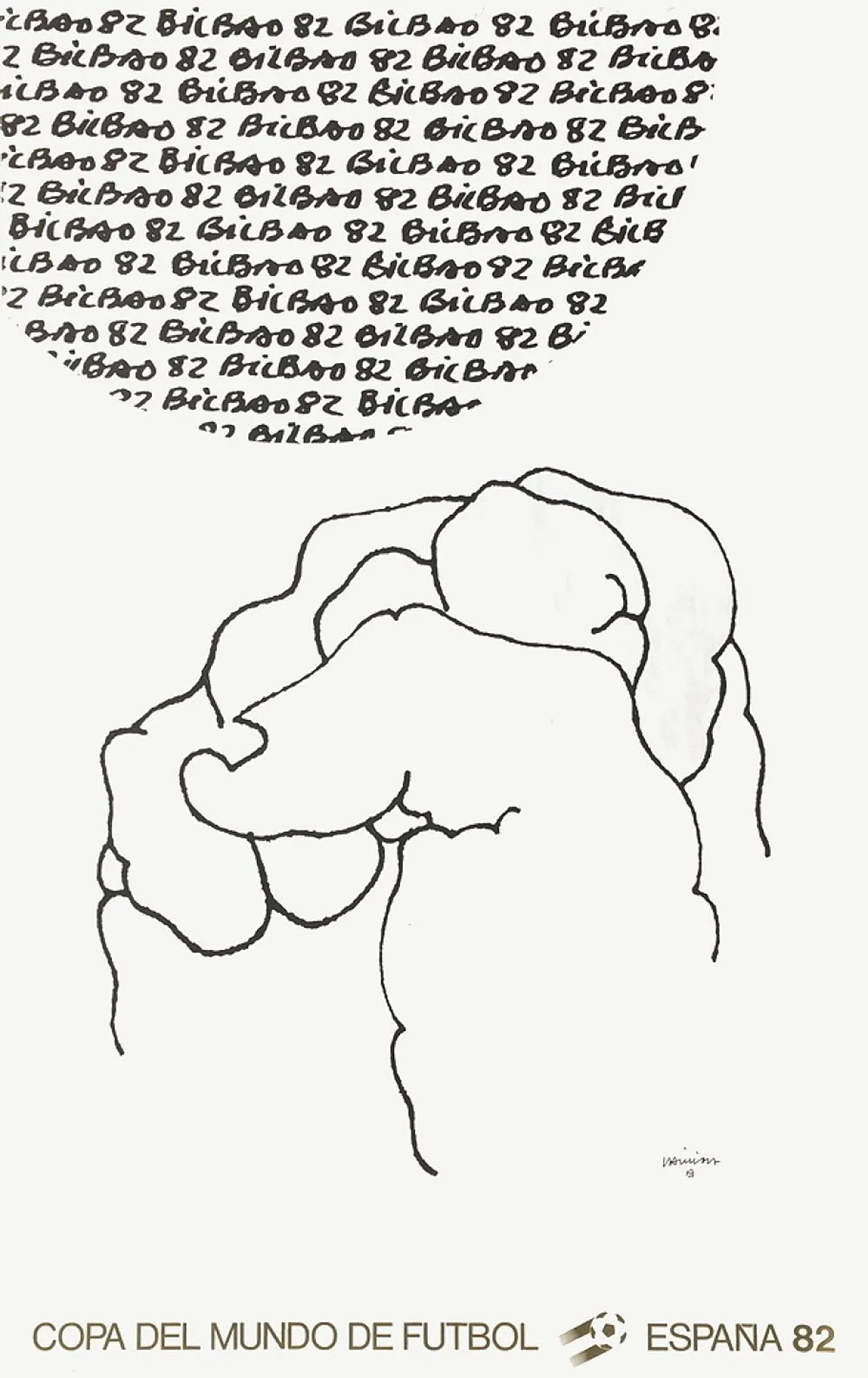 Eduardo CHILLIDA Poster Expo 82 - Copa del Mundo de futbol - Bilbao 1982 1