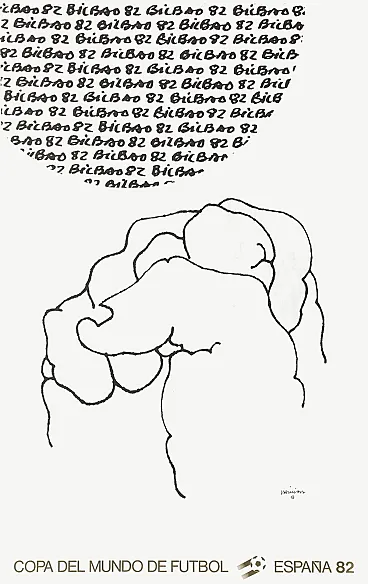 Eduardo CHILLIDA Poster Expo 82 - Copa del Mundo de futbol - Bilbao 1982