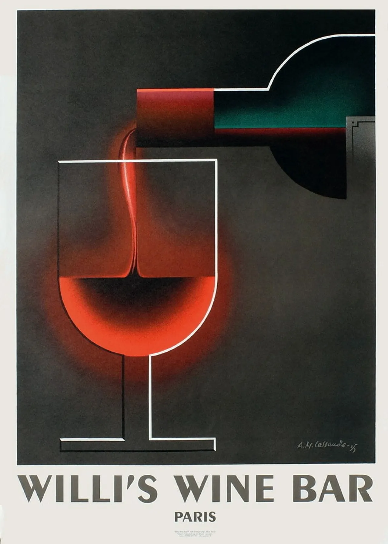 A.M. CASSANDRE poster Willi's Wine Bar 2005 2