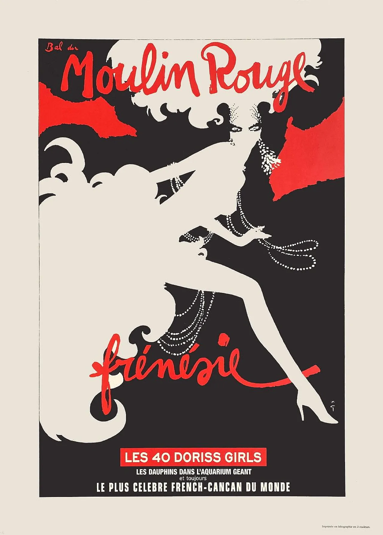 René GRUAU Poster Moulin Rouge - Frénésie - Les 40 Doriss Girls 2009 2