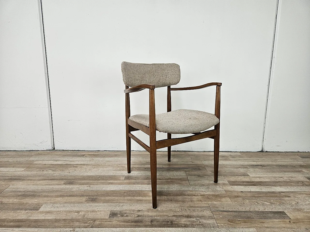 Swedish armchair in wood and fabric 1