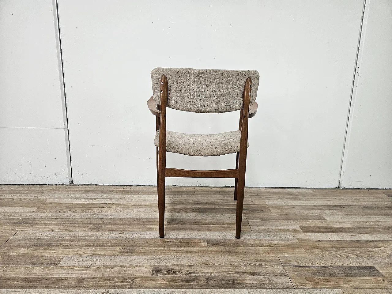 Swedish armchair in wood and fabric 3
