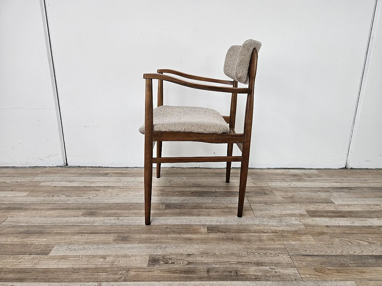 Swedish armchair in wood and fabric 4