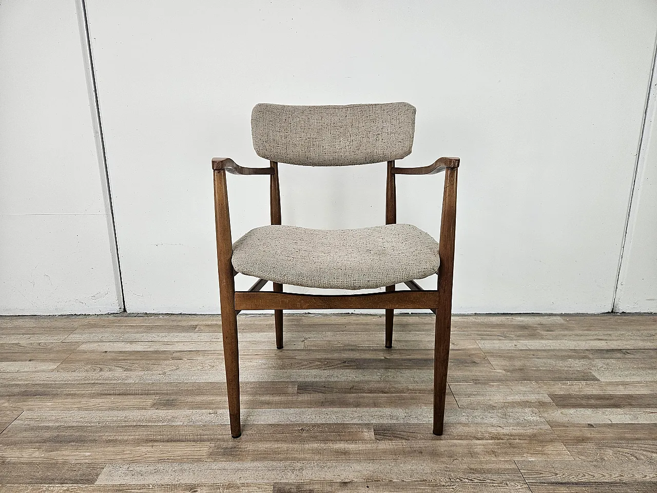 Swedish armchair in wood and fabric 6