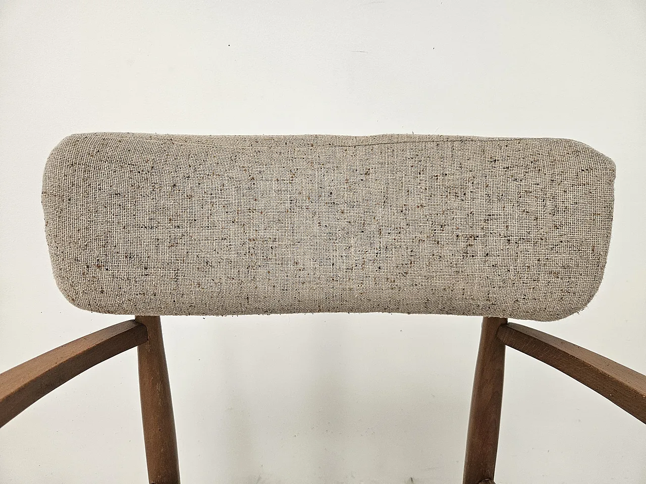 Swedish armchair in wood and fabric 7