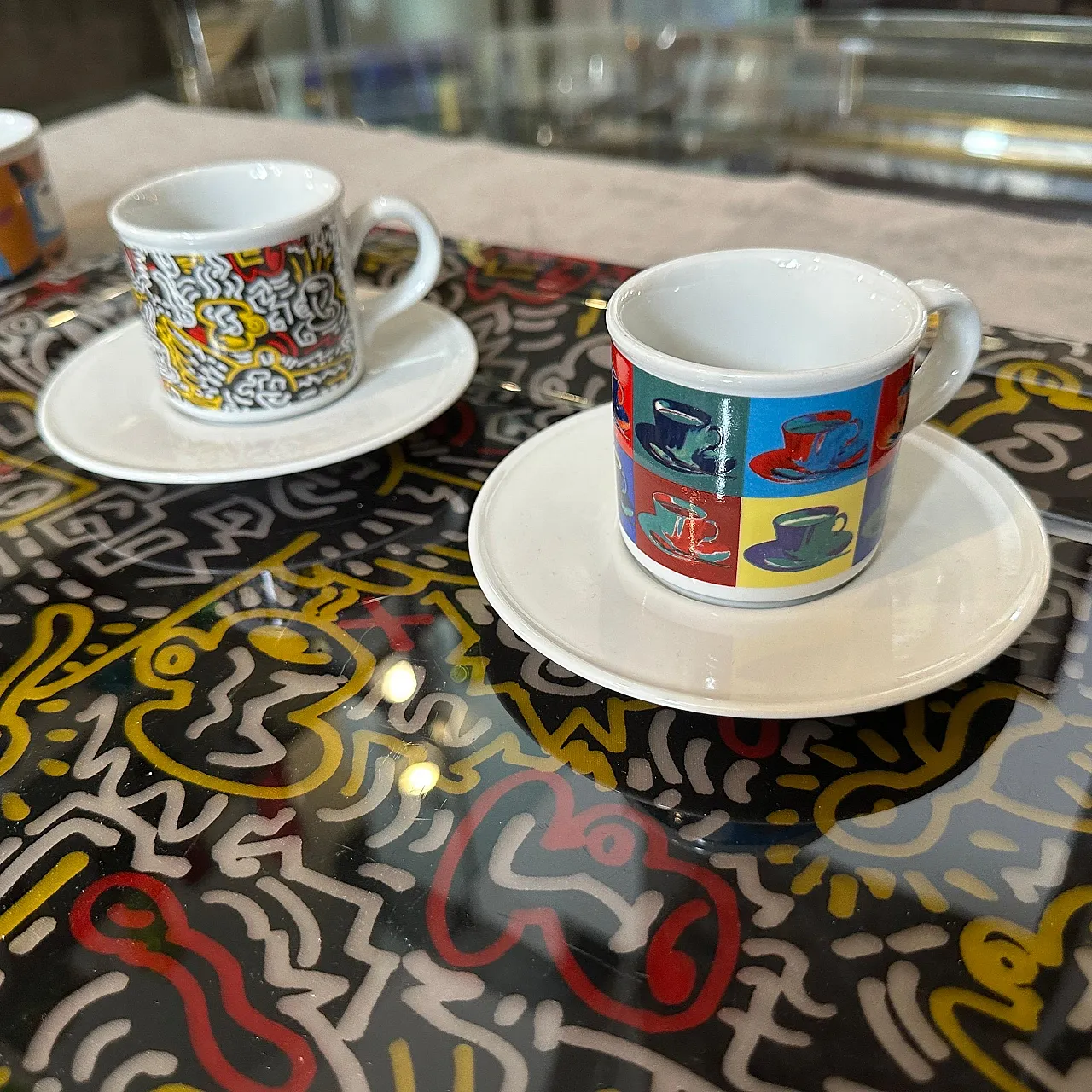 Coffee service and serving tray Cafè des Arts by Lavazza, 1990s 6