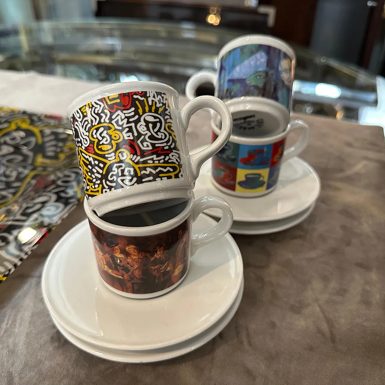 Coffee service and serving tray Cafè des Arts by Lavazza, 1990s 10