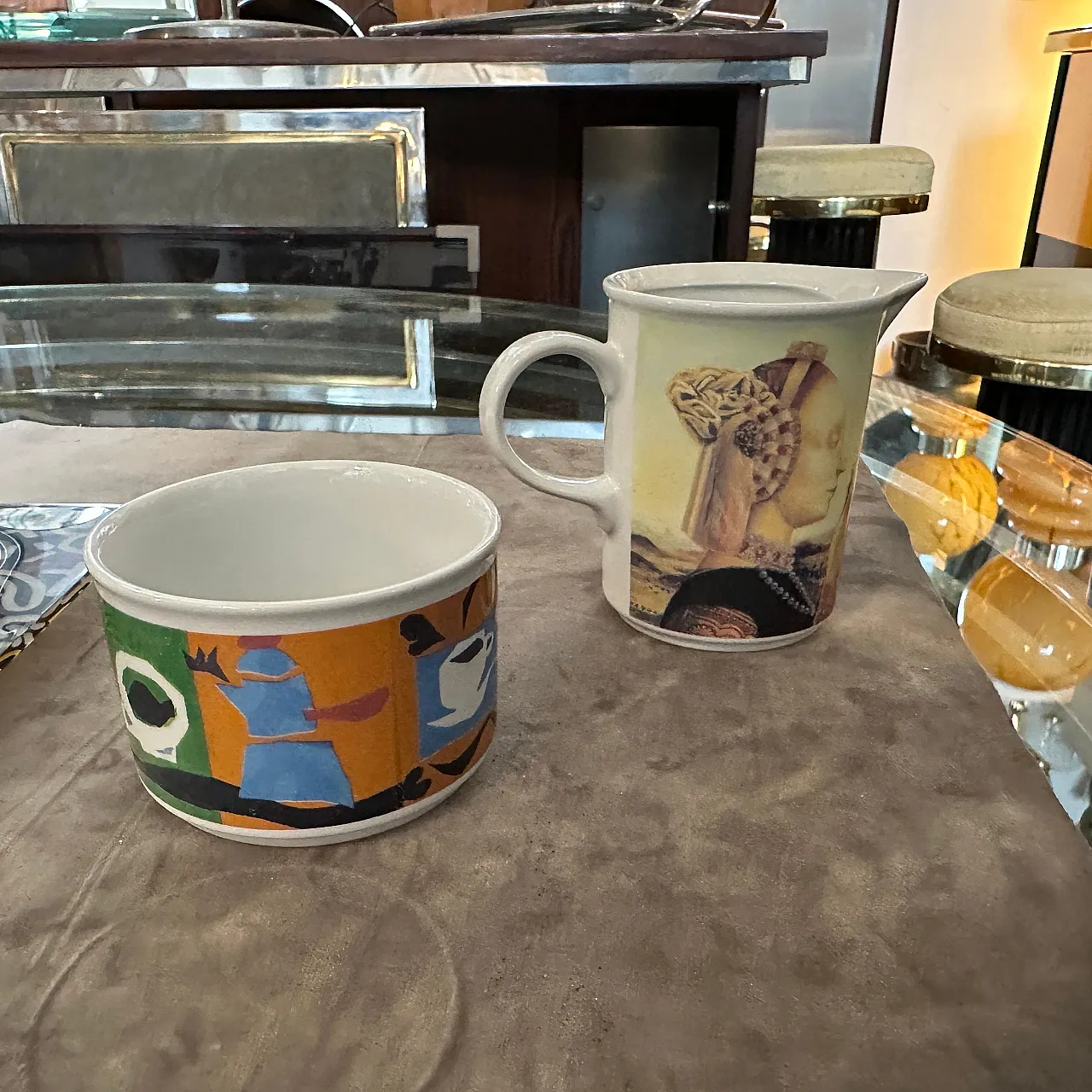 Coffee service and serving tray Cafè des Arts by Lavazza, 1990s 11