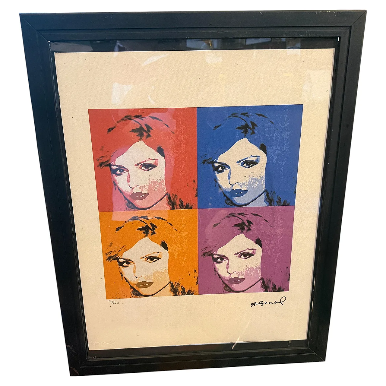 Andy Warhol Pop Art con cornice Debbie Harry 22/200, anni 2000 1