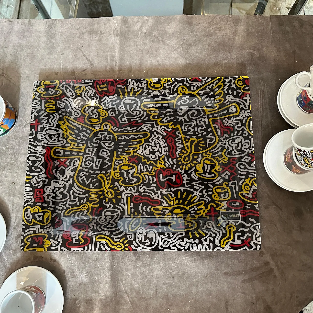 Coffee service and serving tray Cafè des Arts by Lavazza, 1990s 12