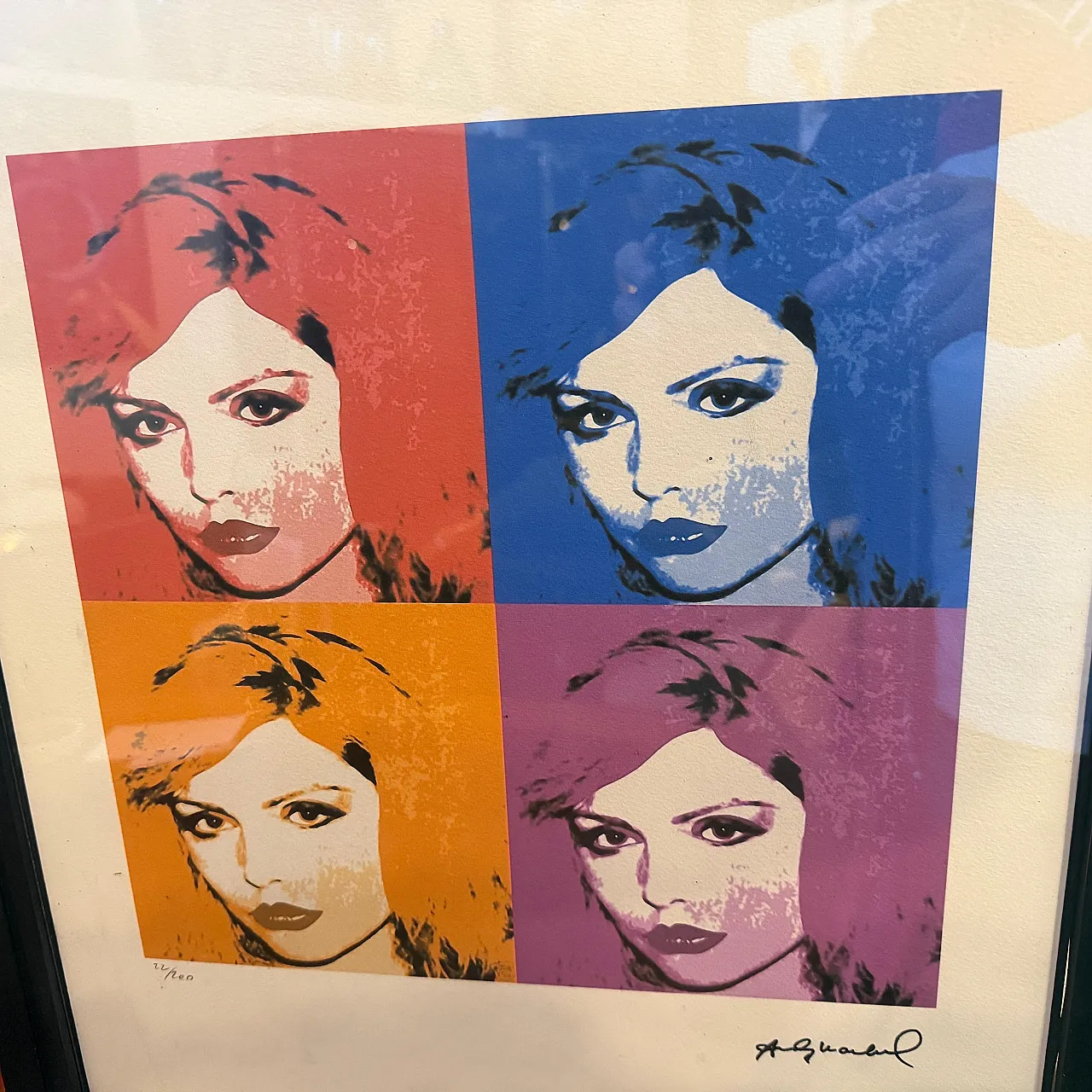 Andy Warhol Pop Art con cornice Debbie Harry 22/200, anni 2000 3