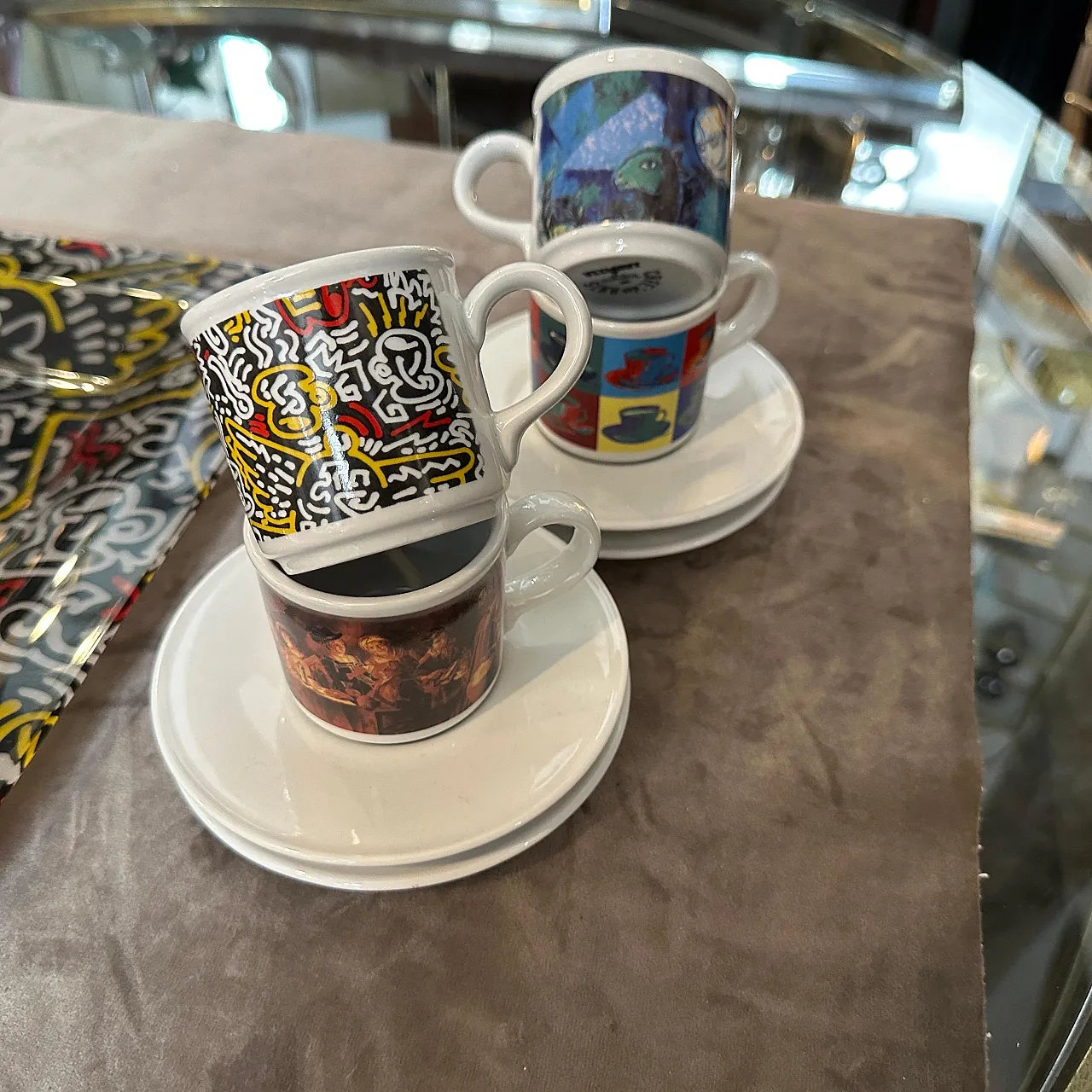 Coffee service and serving tray Cafè des Arts by Lavazza, 1990s 14