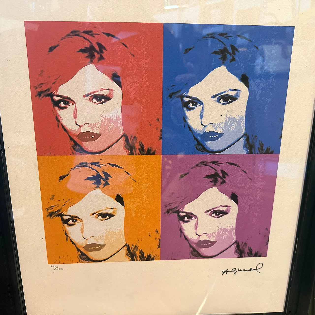 Andy Warhol Pop Art con cornice Debbie Harry 22/200, anni 2000 7