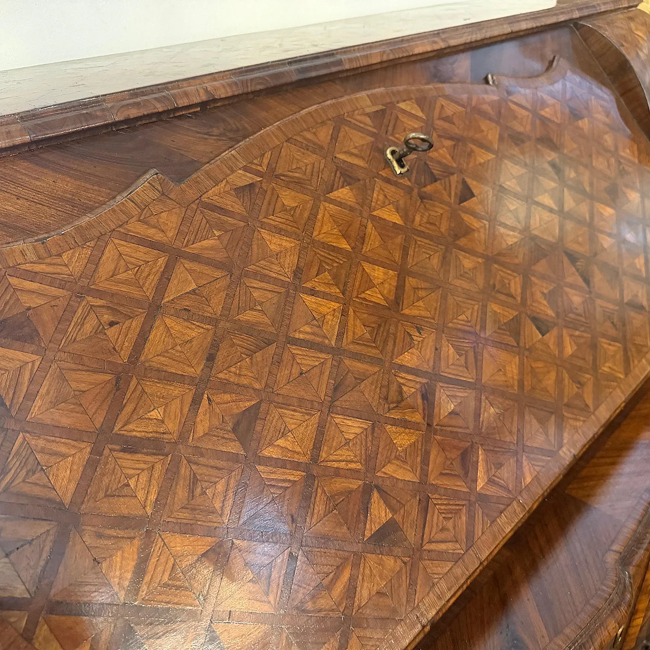 Louis XIV marquetry bureau cabinet, early 18th century 15