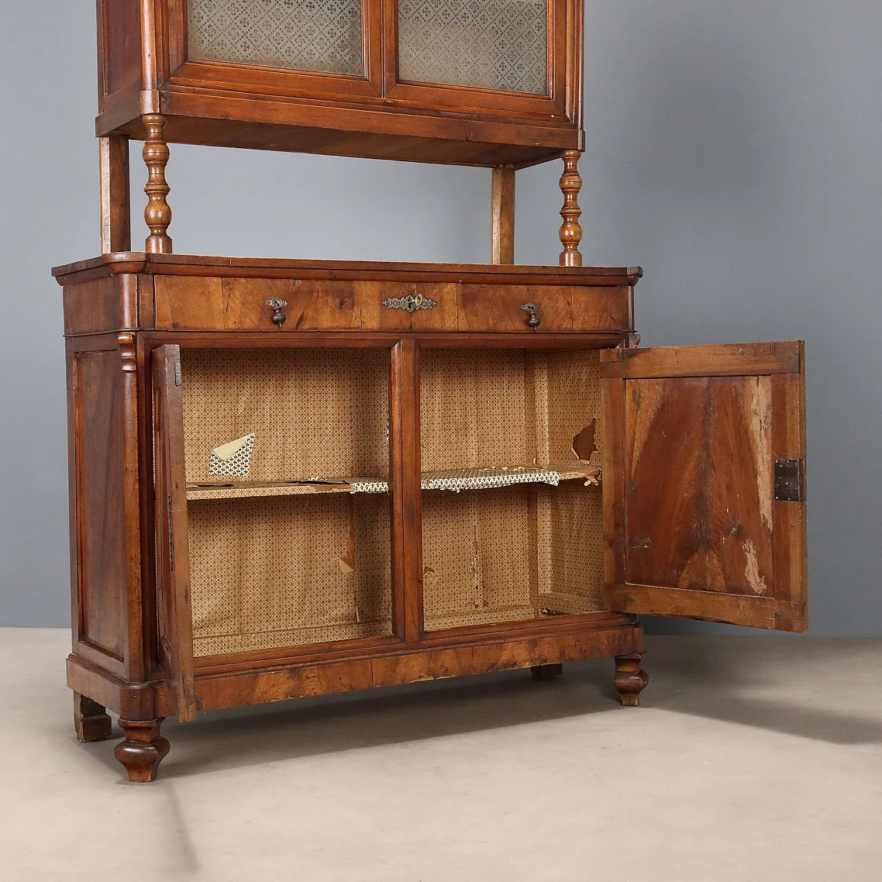 Credenza a doppio corpo Umbertina, '800 8
