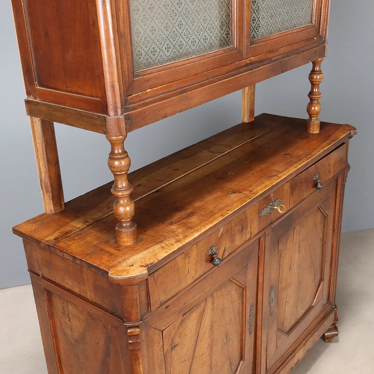Credenza a doppio corpo Umbertina, '800 10