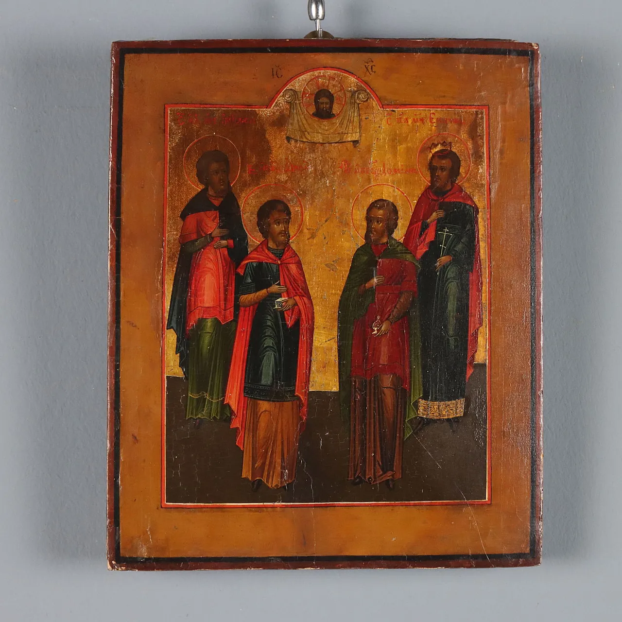 Icona Cristo Benedicente e Santi, '800 1