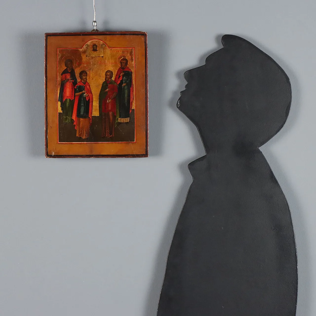 Icona Cristo Benedicente e Santi, '800 2