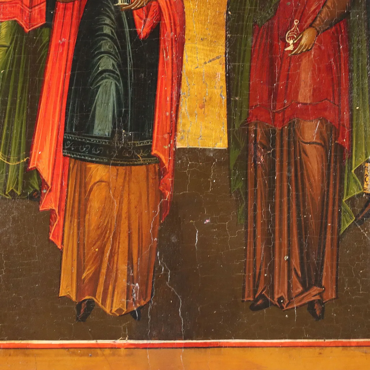 Icona Cristo Benedicente e Santi, '800 7