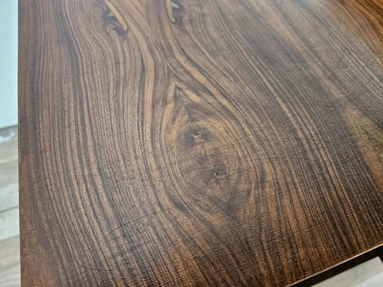 Art Deco dressing table in walnut and blond walnut 6