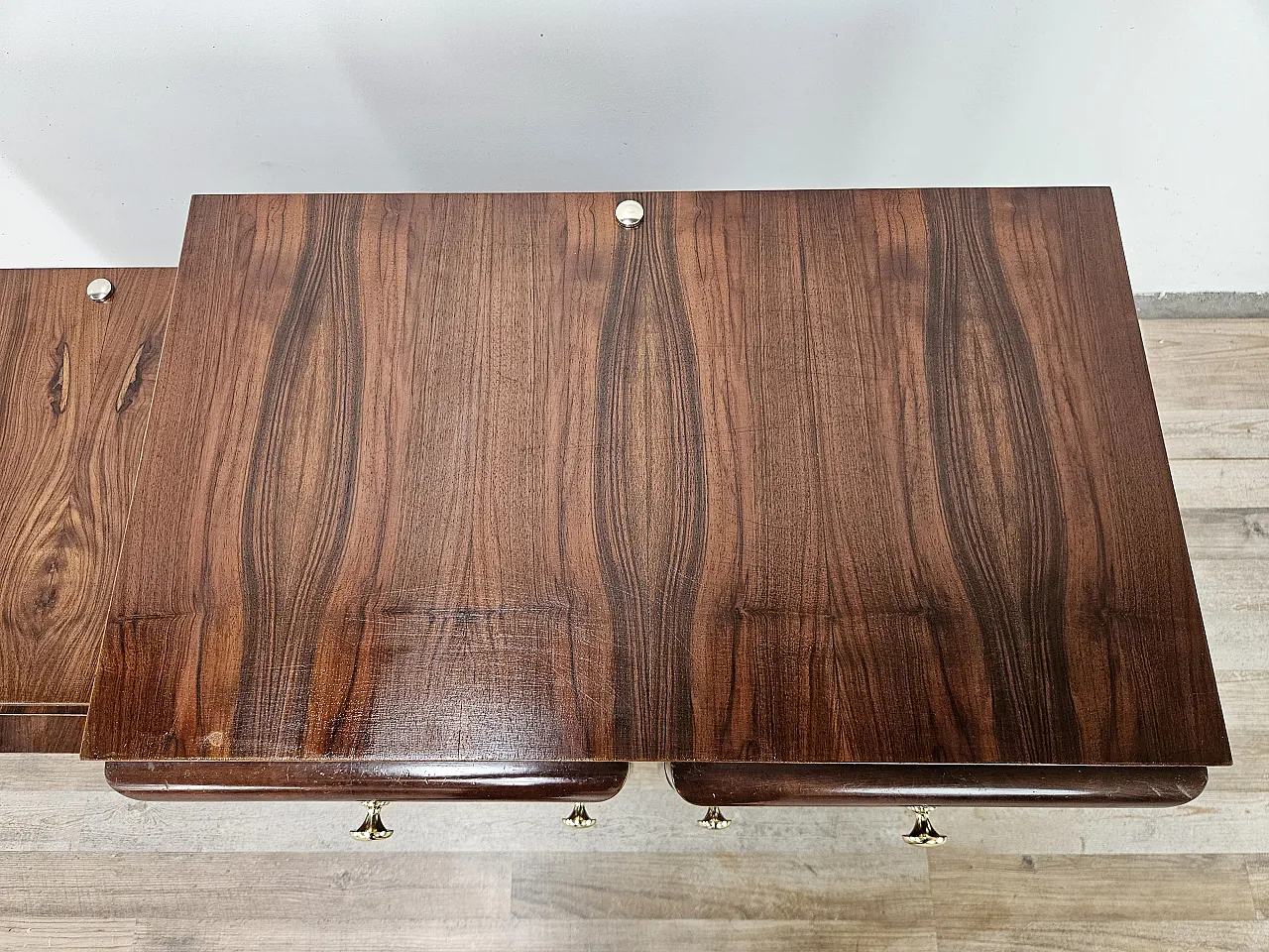 Art Deco dressing table in walnut and blond walnut 7