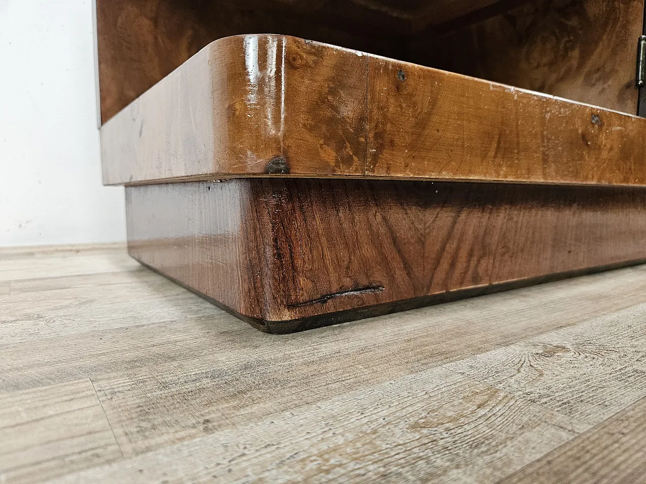 Art Deco dressing table in walnut and blond walnut 15
